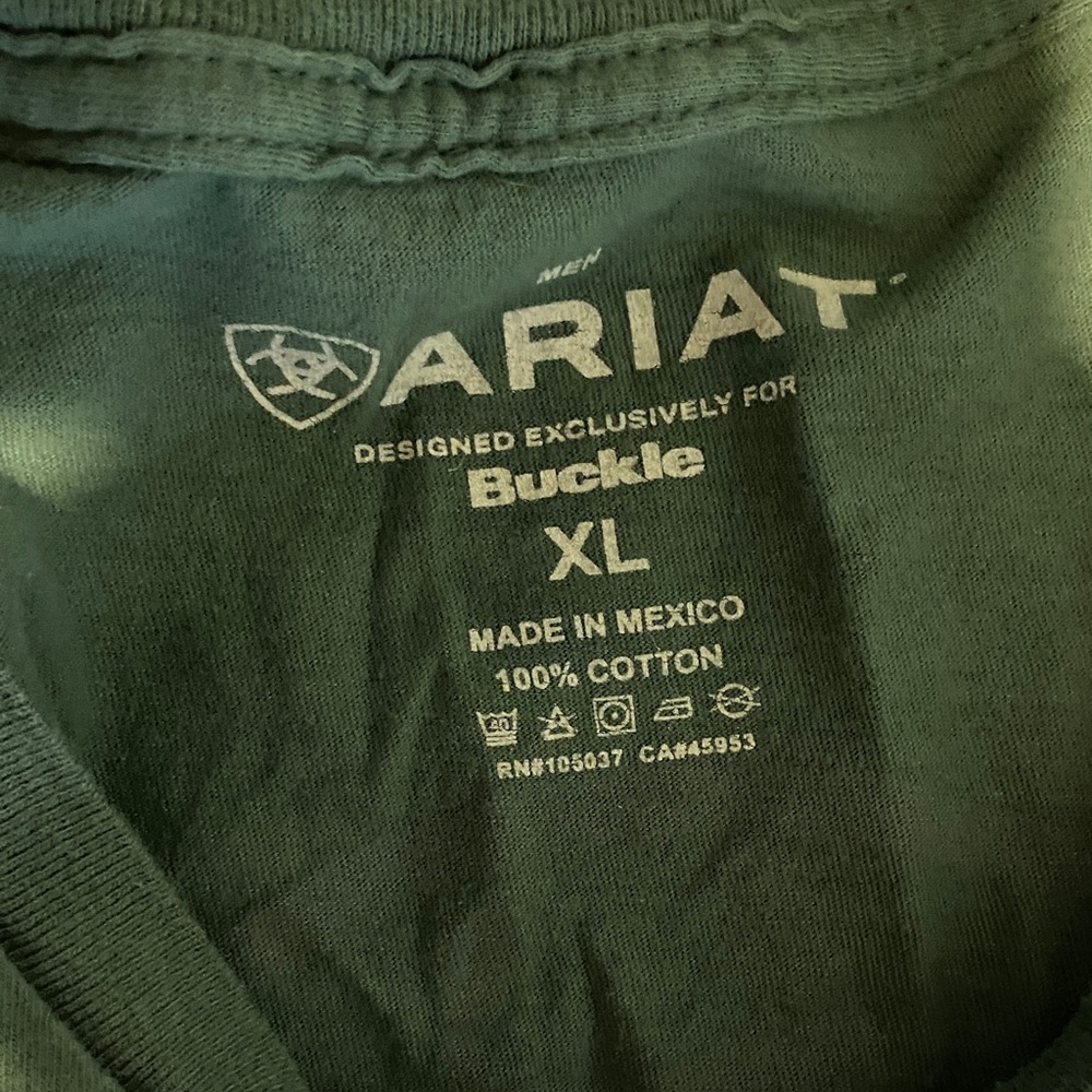 Ariat Olive Tee with Gold Emblem - Picture 3 of 3